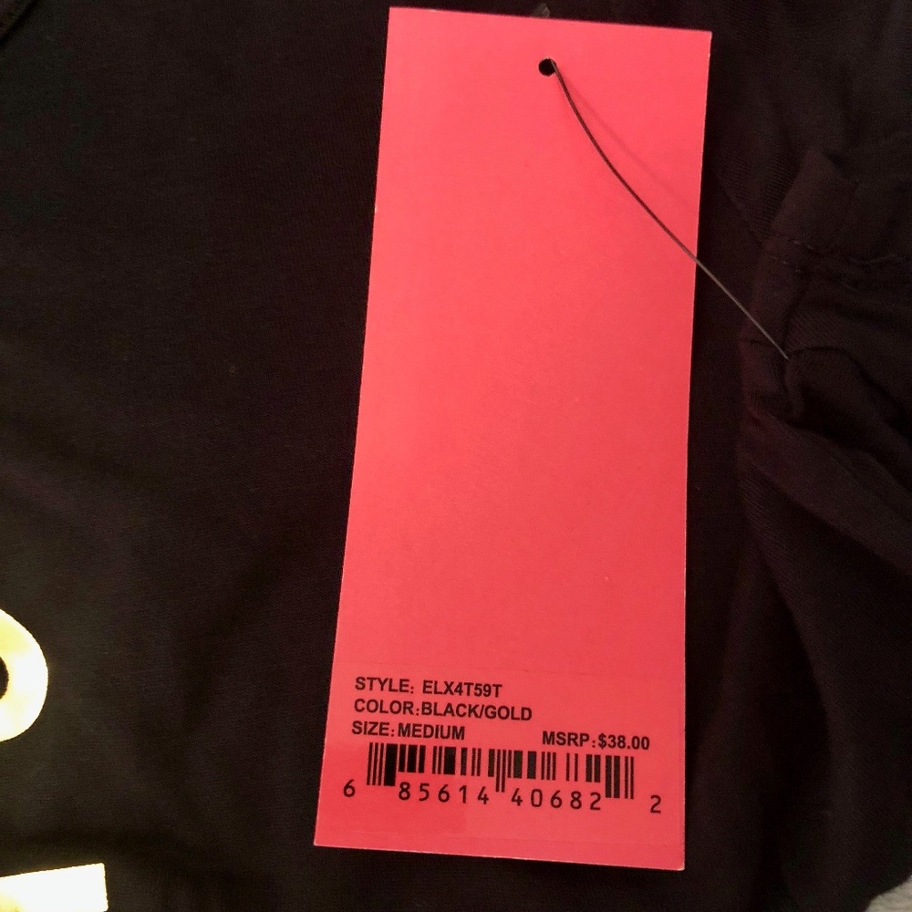 NWT Betsey Johnson Performance Black Tee Shirt - Picture 8 of 8